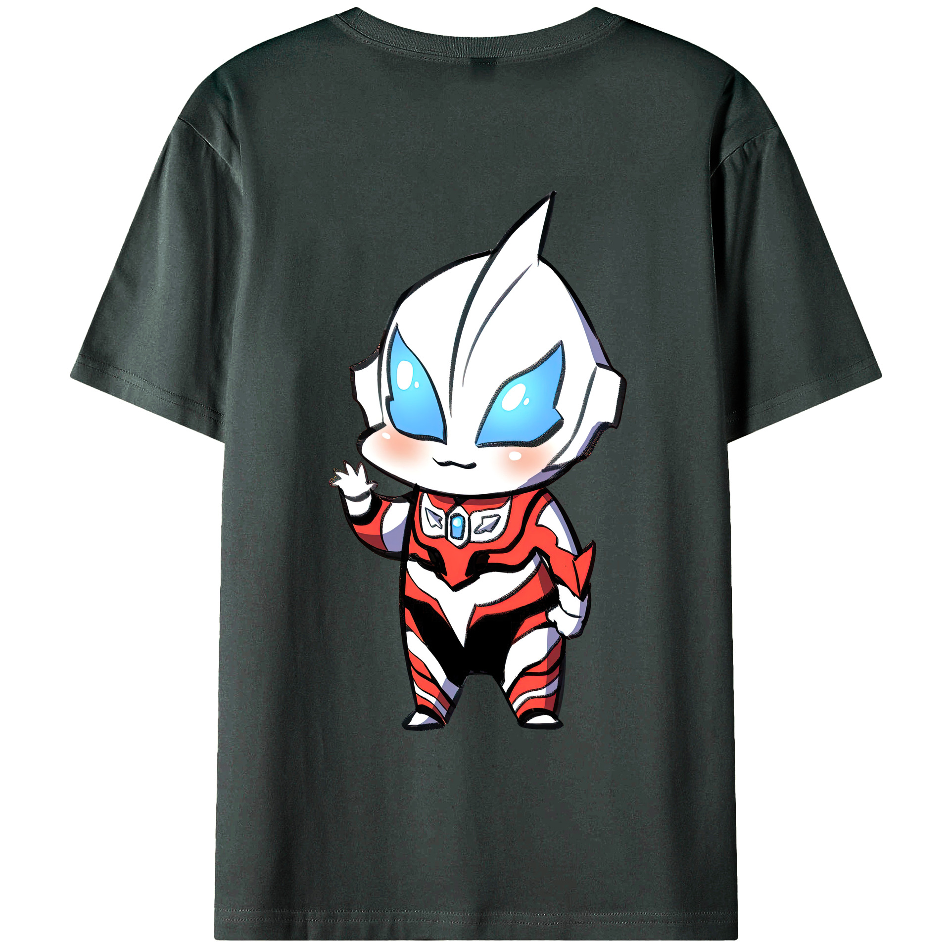 （画像用） ウルトラマン Ultraman 綿100％ メンズ半袖Tシャツ（バックプリント） 通気性